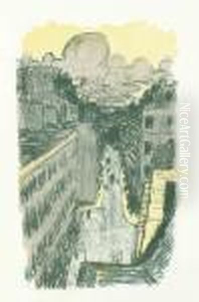 Rue Vu D'en Haut, From Quelques Aspects De La Vie De Paris Oil Painting by Pierre Bonnard