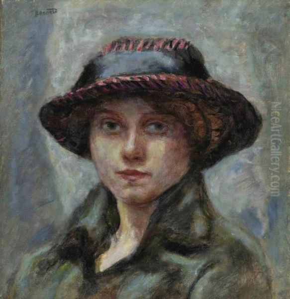 Tete De Femme Au Chapeau Oil Painting by Pierre Bonnard