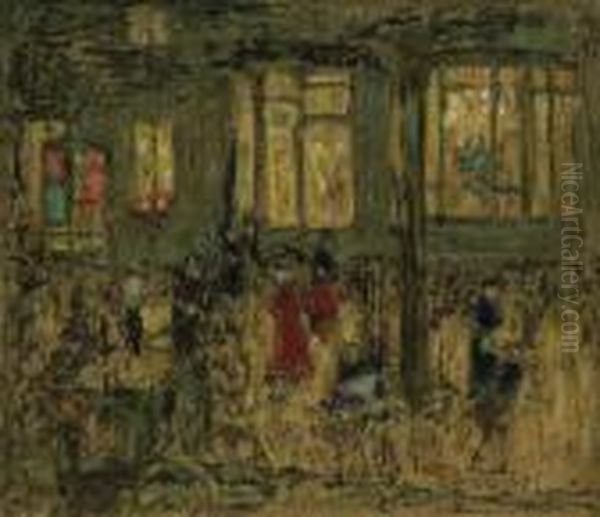 La Place Clichy, Le Soir Oil Painting by Pierre Bonnard