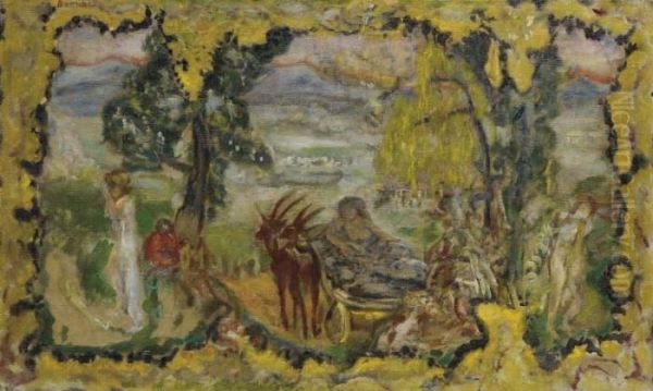 Paysage Anime De Baigneuses Oil Painting by Pierre Bonnard