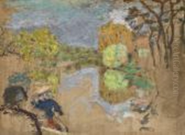 Paysage Avec Personnage Oil Painting by Pierre Bonnard