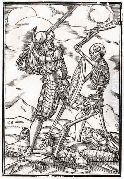 Death comes to the Soldier Oil Painting by Hans Holbein the Younger