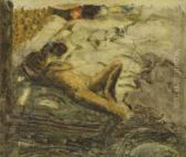 Avant-projet Pour L'indolente Oil Painting by Pierre Bonnard