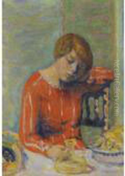 Le Corsage Raye Oil Painting by Pierre Bonnard