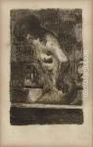 Femme Debout Dans Sa Baignoire From Maitres Et Petits Maitresd'aujourd'hui Oil Painting by Pierre Bonnard