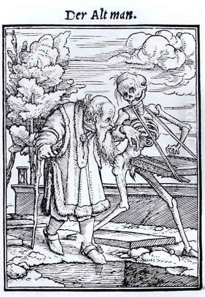 Death and the Old Man Oil Painting by Hans Holbein the Younger