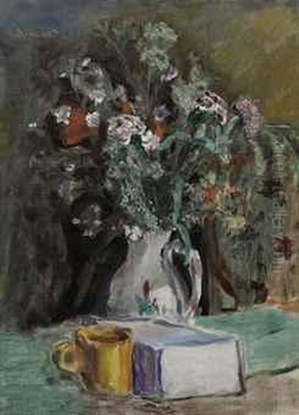 Vase De Fleurs Oil Painting by Pierre Bonnard