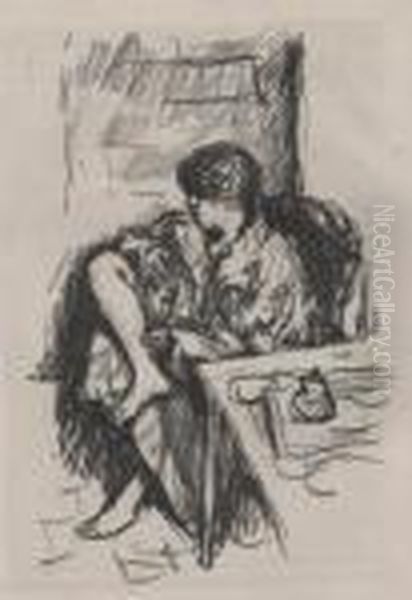 La Toilette Assise, 
Planche Pour L'album Maitres Et Petits Maitres D'aujourd'hui Oil Painting by Pierre Bonnard