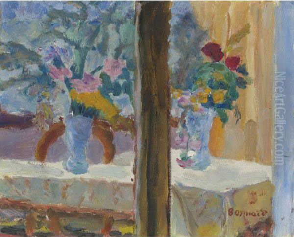 Vase De Fleurs Oil Painting by Pierre Bonnard