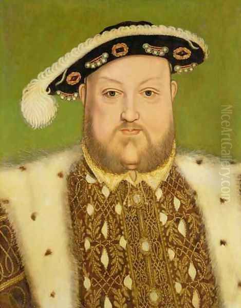 Portrait of Henry VIII 1491-1547 2 Oil Painting by Hans Holbein the Younger