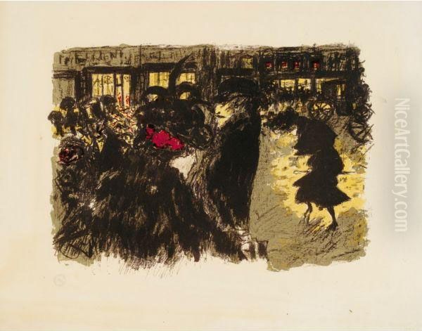 Place Le Soir Oil Painting by Pierre Bonnard