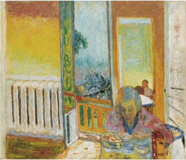 Le Petit Dejeuner, Radiateur Oil Painting by Pierre Bonnard