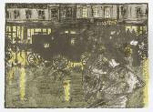 Rue, Le Soir,sous La Pluie Oil Painting by Pierre Bonnard