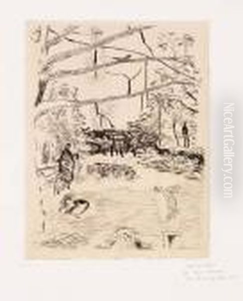 Le Parc Monceau Oil Painting by Pierre Bonnard