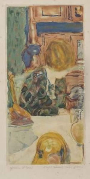 La Femme Au Chien Oil Painting by Pierre Bonnard