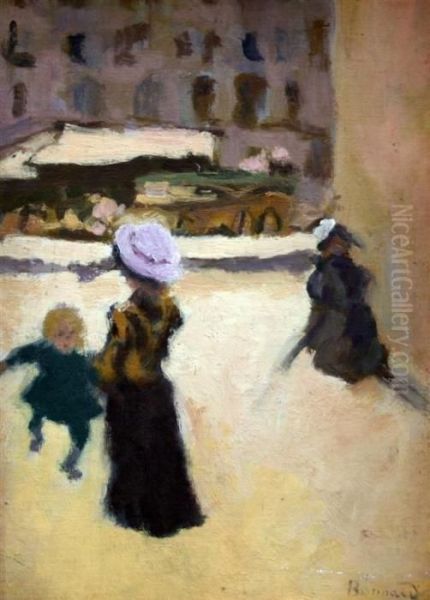 Paris Street Scene Oil Painting by Pierre Bonnard