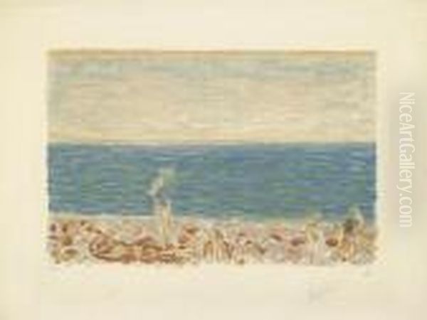 La Plage. Oil Painting by Pierre Bonnard