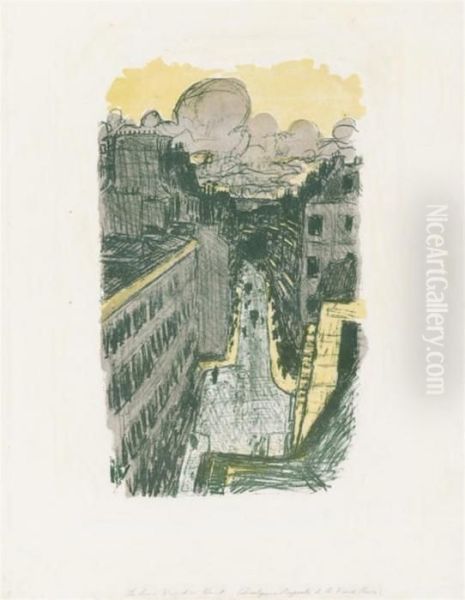 Rue Vue D'en Haut, From Quelques Aspects De La Vie De Paris Oil Painting by Pierre Bonnard