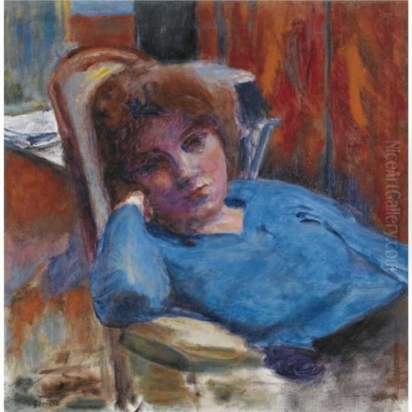 Le Corsage Bleu Oil Painting by Pierre Bonnard