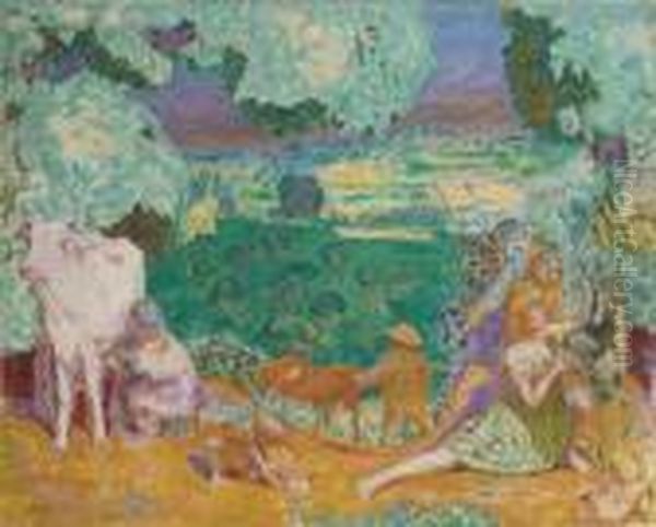 Symphonie Pastorale (campagne) Oil Painting by Pierre Bonnard