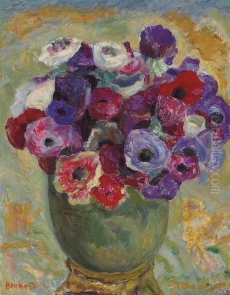 Anemones Oil Painting by Pierre Bonnard