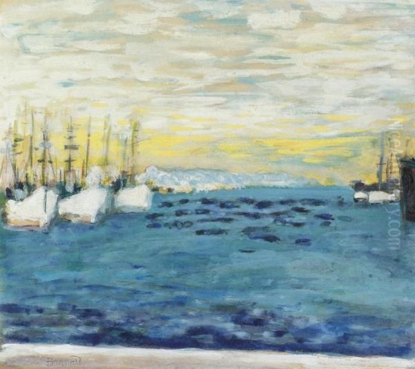 Port Mediterraneen Oil Painting by Pierre Bonnard