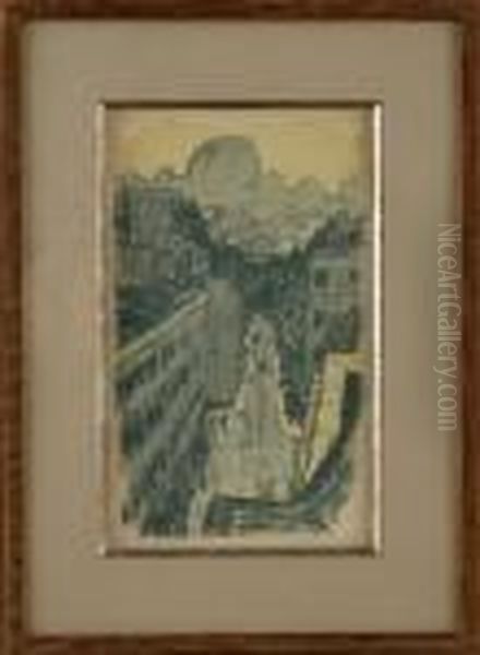 Rue Vu D'en Haut Oil Painting by Pierre Bonnard