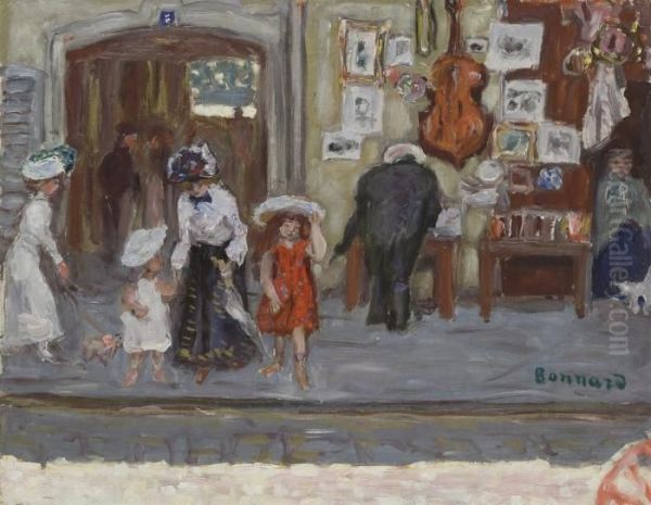 Dans La Rue (la Devanture) Oil Painting by Pierre Bonnard