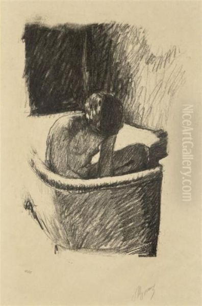 Le Bain Oil Painting by Pierre Bonnard