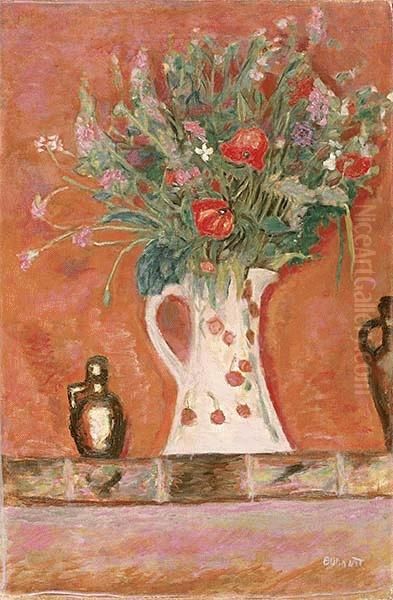 Bouquet De Cheminee (also Known Asfleurs Sur Une Cheminee) Oil Painting by Pierre Bonnard