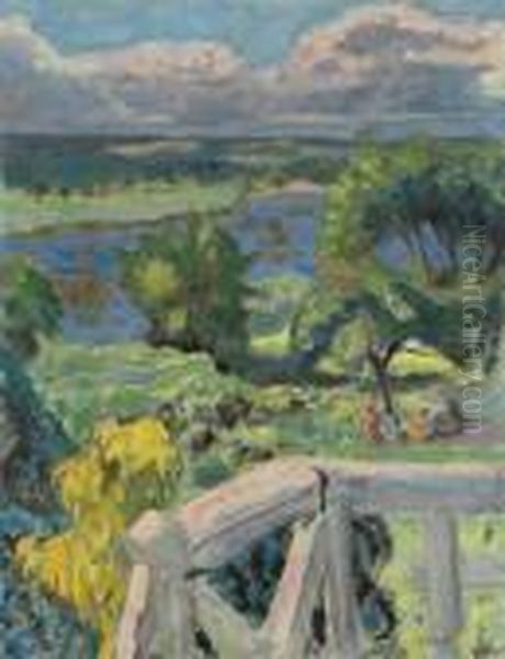 Coup De Soleil (la Terrasse De 'ma Roulotte' A Vernonnet) Oil Painting by Pierre Bonnard