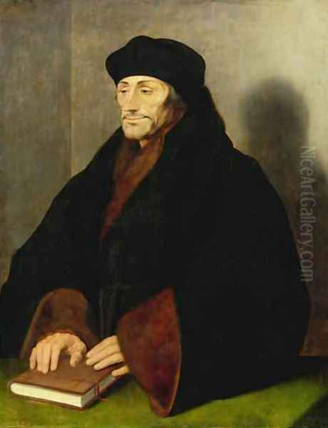 Erasmus of Rotterdam Oil Painting by Hans Holbein the Younger