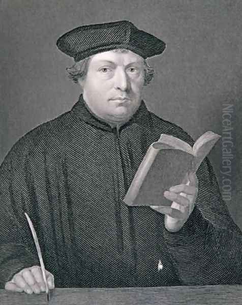 Martin Luther 1483-1546 Oil Painting by Hans Holbein the Younger