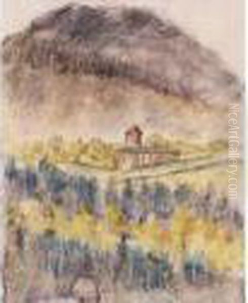 Eglise En Montagne. Oil Painting by Pierre Bonnard