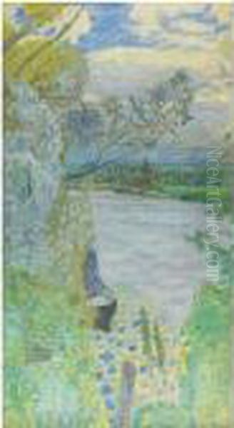 La Seine Pres De Vernon Oil Painting by Pierre Bonnard