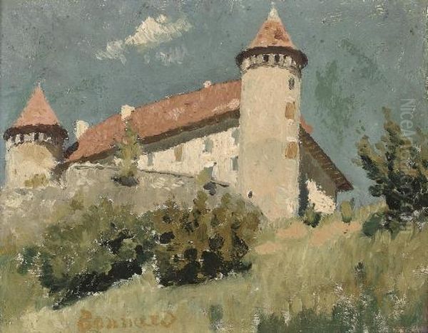 Chateau De Virieu, Maison A La Tourelle Aux Environs Du Grand-temps Oil Painting by Pierre Bonnard