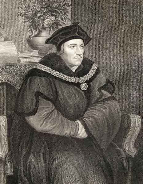 Sir Thomas More 1477-1535 Oil Painting by Hans Holbein the Younger