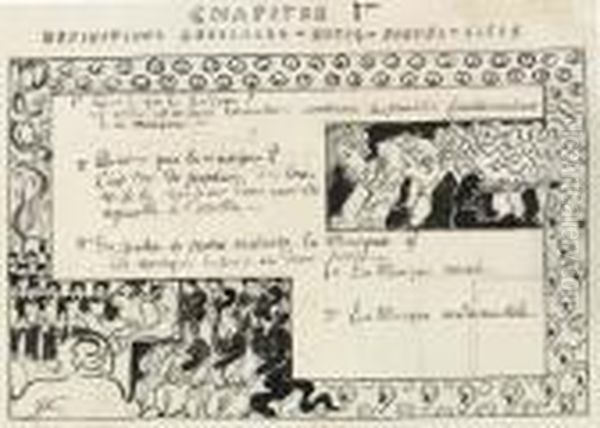 Study For Le Petit Solfege Illustre: Chapitre I Oil Painting by Pierre Bonnard