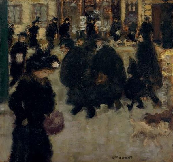 Personnages Dans La Rue Oil Painting by Pierre Bonnard