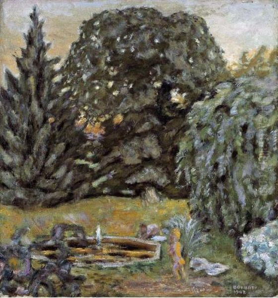 Au Grand Lemps Ou Parc, 1902. Oil Painting by Pierre Bonnard