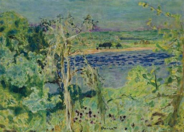 La Seine A Vernon Oil Painting by Pierre Bonnard