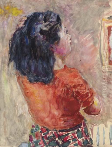 Jeune Fille, Vue De Dos Oil Painting by Pierre Bonnard