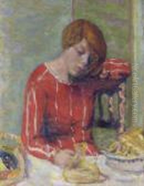 Le Corsage Raye Oil Painting by Pierre Bonnard