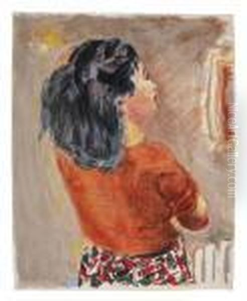 Jeune Fille Vue De Dos Oil Painting by Pierre Bonnard