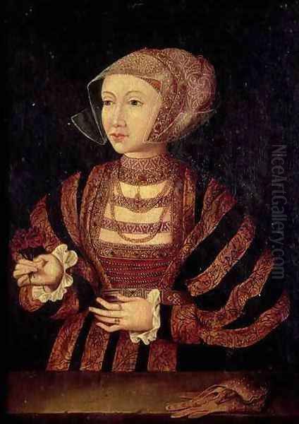 Portrait of Anne of Cleves 1515-57 Fourth wife of Henry VIII of England Oil Painting by Hans Holbein the Younger