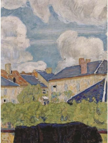 Nuages Sur Les Toits Oil Painting by Pierre Bonnard