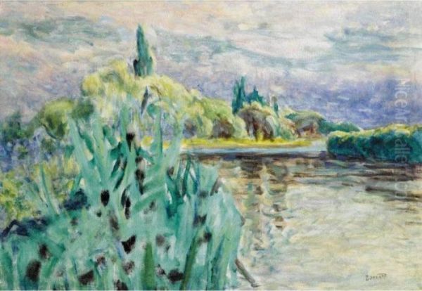 Bord De Riviere - La Seine Oil Painting by Pierre Bonnard