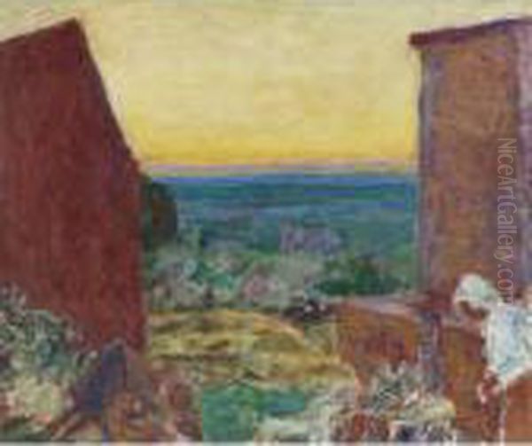 Paysage, Soleil Couchant Oil Painting by Pierre Bonnard