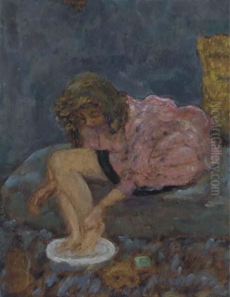 Femme Se Lavant Les Pieds Oil Painting by Pierre Bonnard