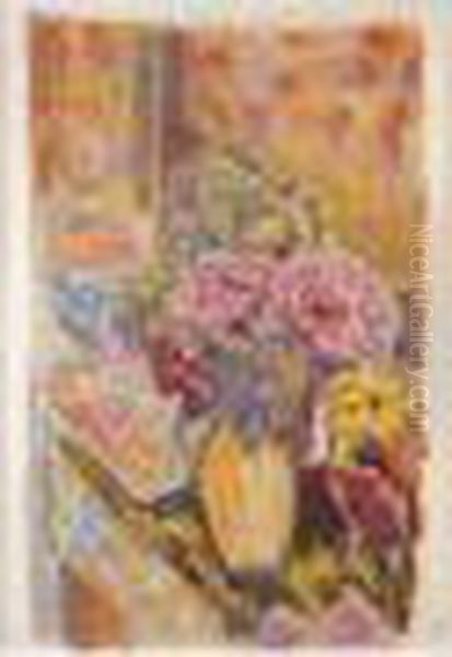 Les Fleurs, Vers 1945, Lithographie Par J. Villon Oil Painting by Pierre Bonnard